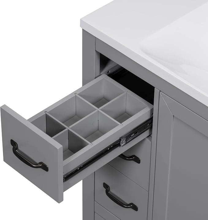 Favfurish 36" Bathroom Vanity Without Top Sink, 6-Drawer Freestanding Cabinet - Image 15