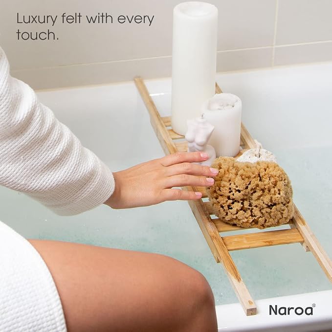 Naroa Massage Natural Shower Sponge | Unbleached Body Scrubber Puff | Bath Sea - Image 5