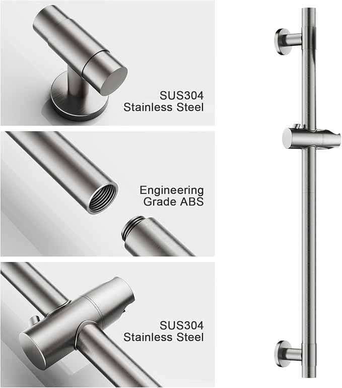 Shower Slide Bar Handheld Shower Head - Image 4
