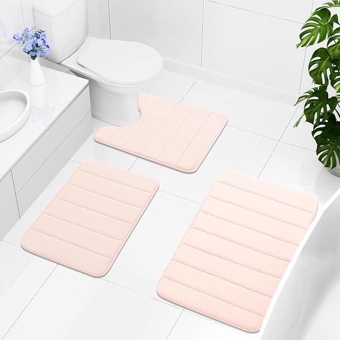 Buganda Memory Foam Bath Mat, Ultra Soft and Non-Slip Bathroom Rugs, Water - Image 8