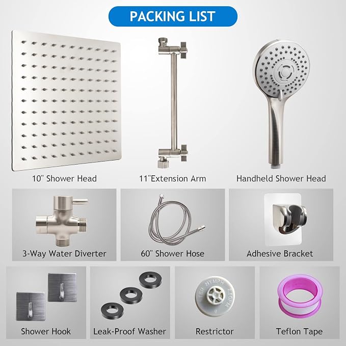 Shower Head Combo, Powerful Shower Spray Against Low Pressure Water - Image 7