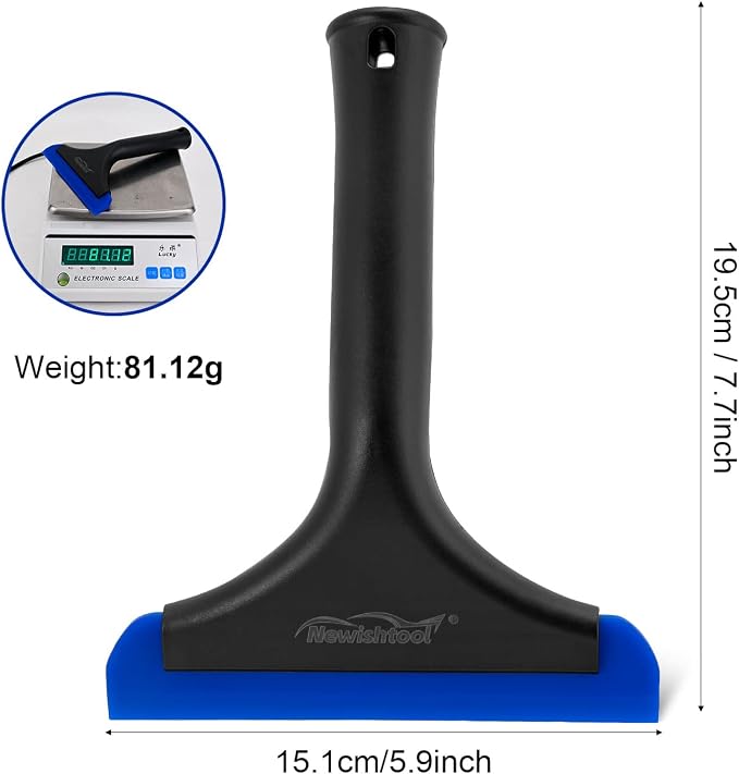 NEWISHTOOL Small Squeegee for Car Windows, Auto Glass, Super Flexible Silicone - Image 7