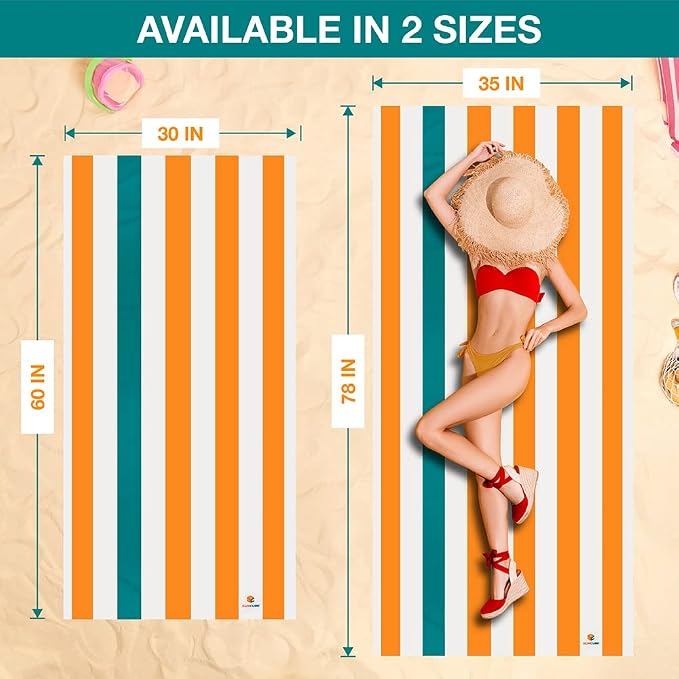 SUN CUBE Microfiber Beach Towel, Quick Dry Sand Free Beach Towel, Lightweight - Image 3