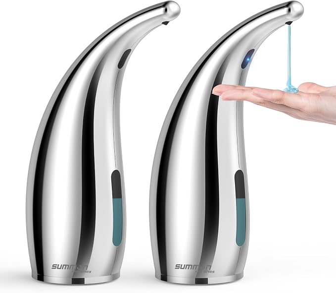 Automatic Liquid Soap Dispenser, 2 Pack 300ML Touchless 4 Gear Adjustable by summontheelves