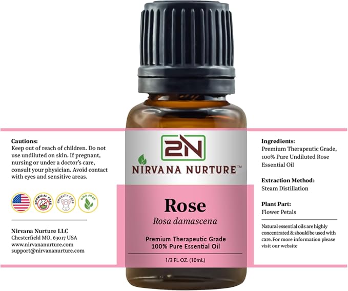 Rose Essential Oil 100% Pure Premium Therapeutic Grade, Undiluted - Image 6
