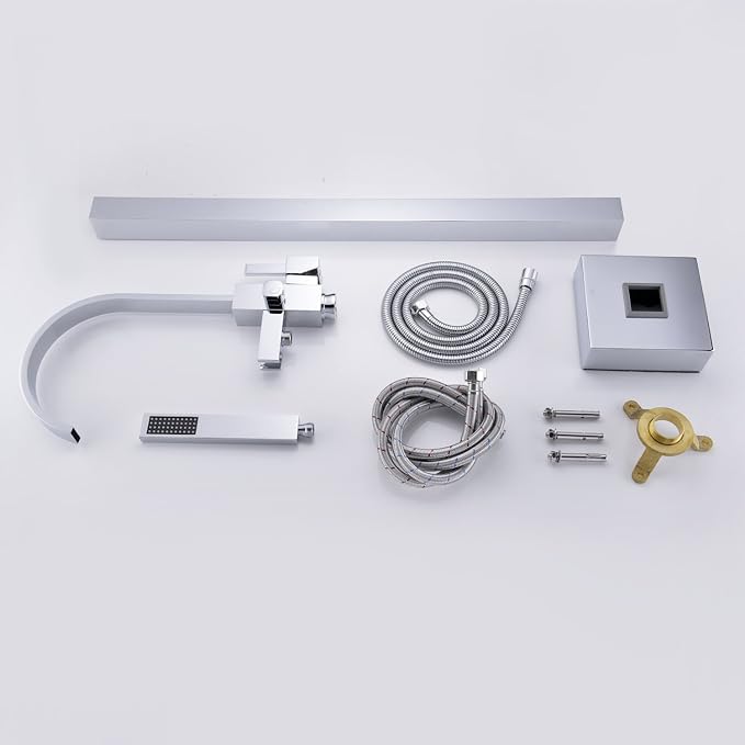 Freestanding Tub Filler Bathtub Faucet Chrome Floor Mounted Faucets - Image 7