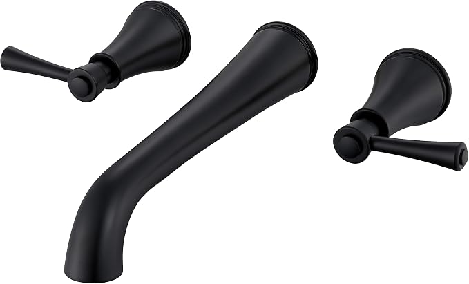 SITGES High Flow Matte Black Wall Mount Bathtub Faucet by SITGES