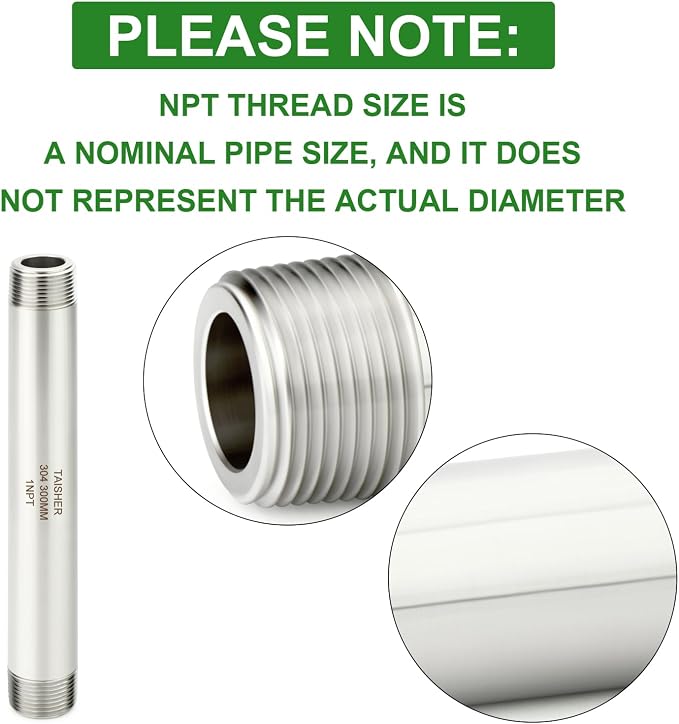 TAISHER 2PCS Stainless Steel Pipe Fittings - Image 4