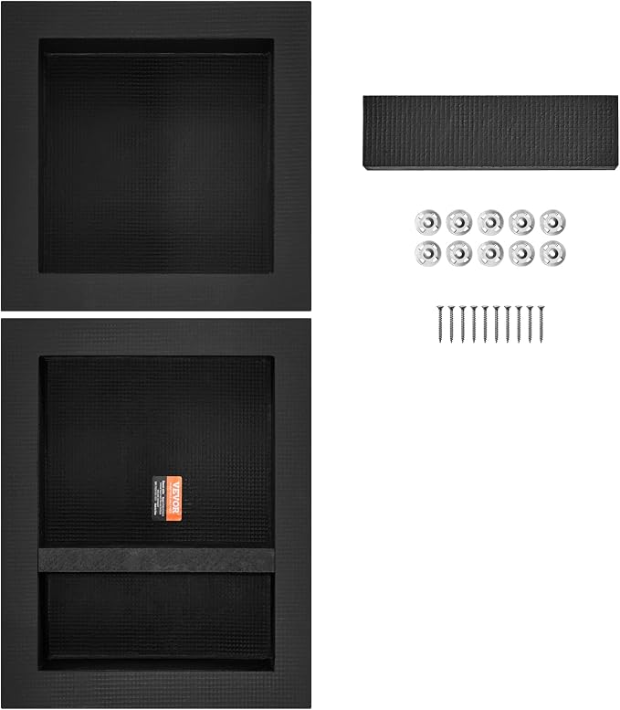 VEVOR Shower Niche Ready for Tile 16" x 16" & 16" x 20", Triple Shelf Organizer - Image 10