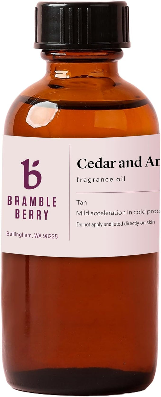 Bramble Berry Cedar and Amber Fragrance Oil 2 oz | Cozy Pine, Cinnamon & Wood by BrambleBerry