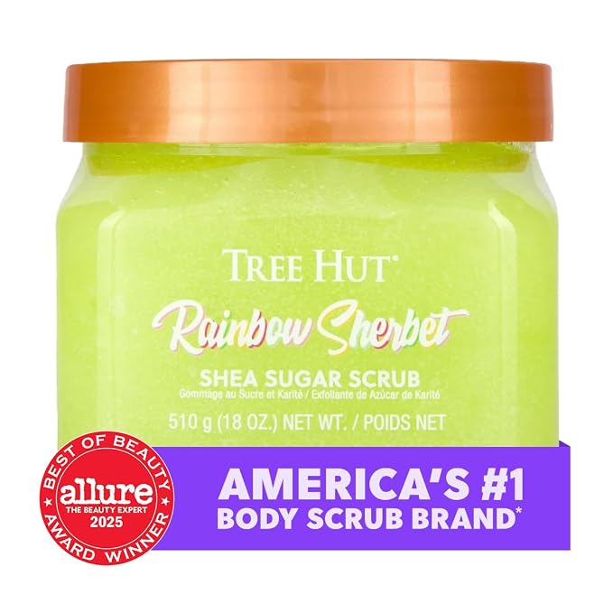 Tree Hut Rainbow Sherbet Shea Sugar Scrub, Exfoliating Body Scrub Removes Dead - Image 6