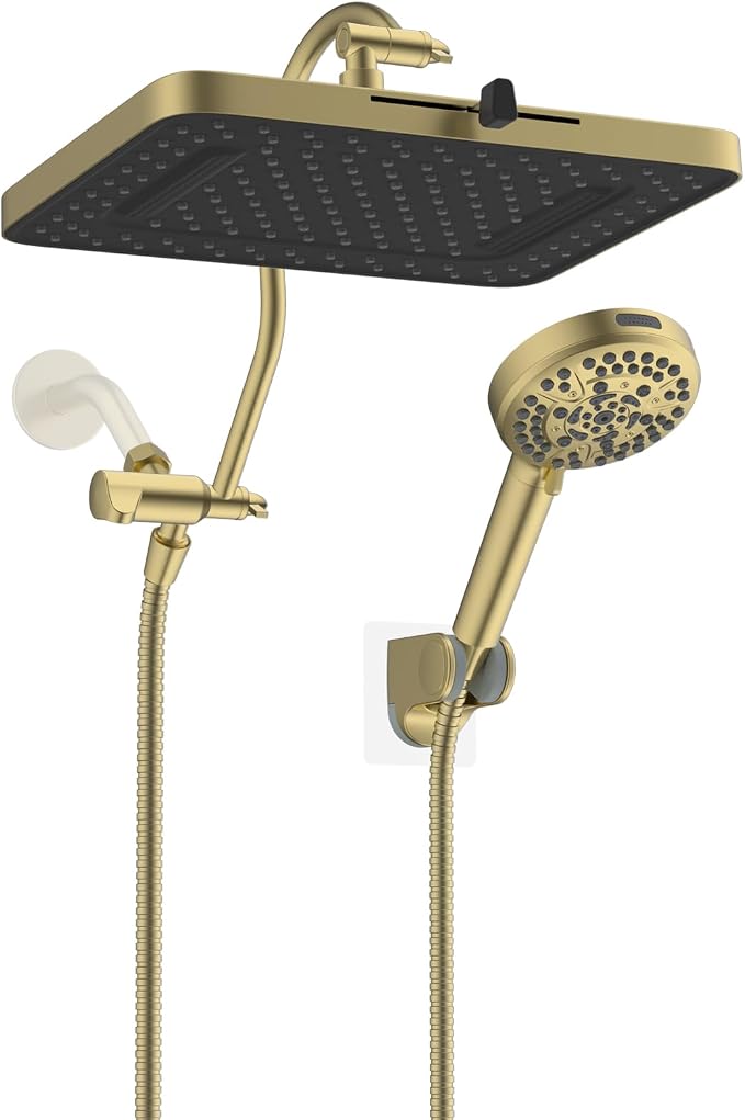 Hibbent High Pressure 13'' Dual Shower Head Combo by Hibbent