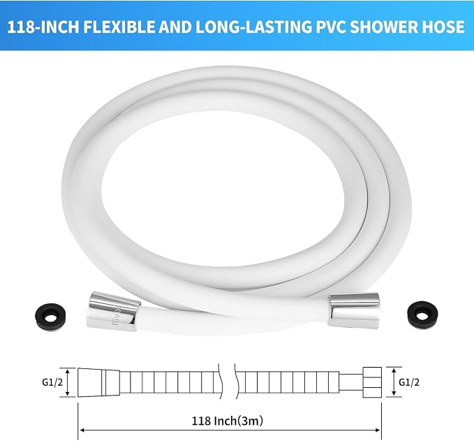 Extra Long Replacement Shower Hose Extension Handheld Shower Head Hose 59 - Image 6