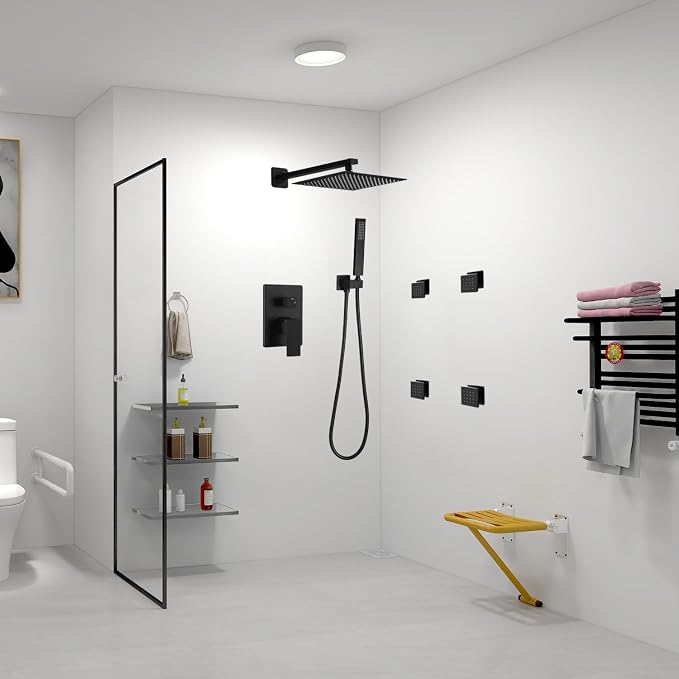 Matte Black Shower Faucet Set - Image 7