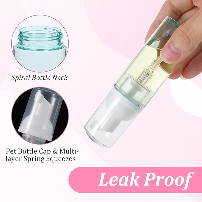 6 Pcs Travel and Empty Fine Mist Spray Bottle Foam Pump Bottle Small Size - Image 5