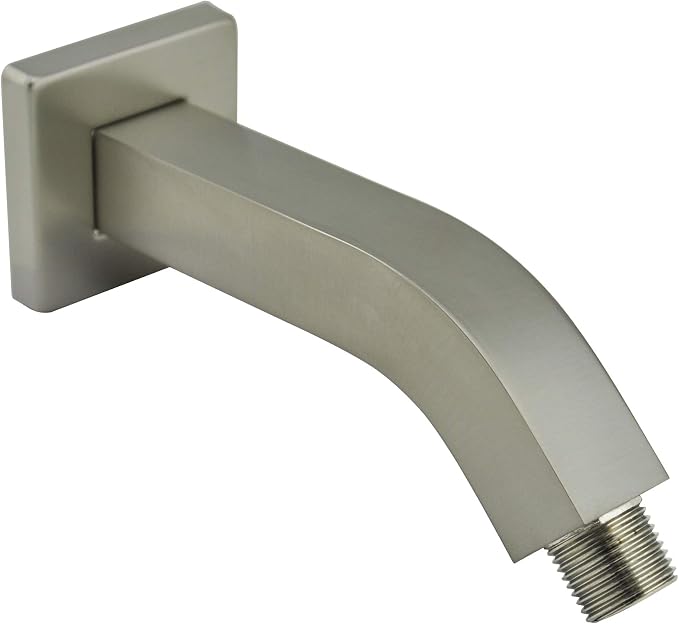 Aquaiaw Square Shower Arm and Anti-Scratch O-Ring Flange, 6 inch, Solid Brass by AQUAIAW