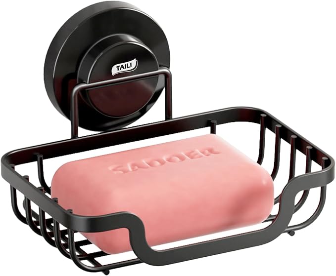 TAILI Soap Holder Dish Suction Cup, Bar Shampoo Rack by TAILI