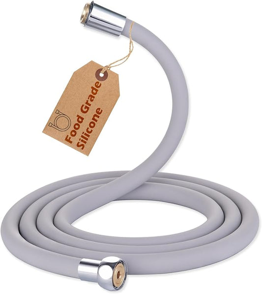 Ultra-Soft Silicone Shower Hose Replacement, 59 Inch Extra Long HandHeld Hose by CWPW