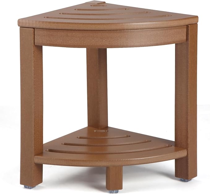HDPE Corner Shower Stool, Shower Bench Seat by Apolimi