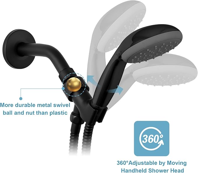 OFFO Shower Head Holder with Solid Metal Ball - Image 2