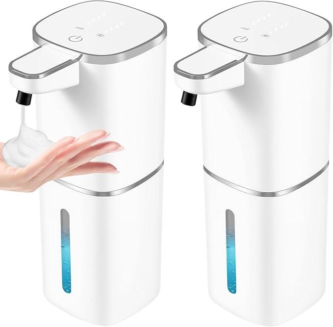 2 Pack Automatic Foaming Soap Dispenser, Touchless Soap Dispenser, 13.5oz/400ml by VZZNN