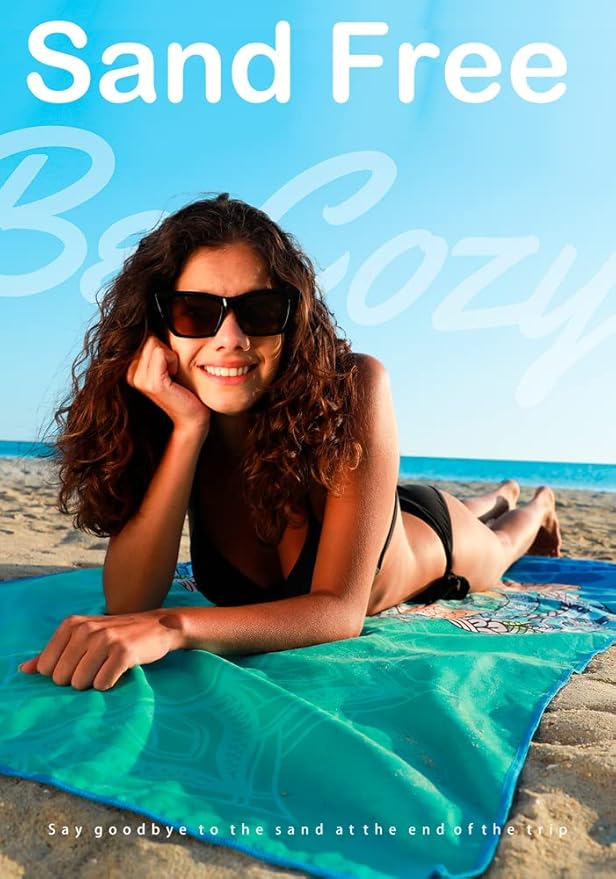 2 Pack Microfiber Lightweight Beach Towel Sand Free Quick Dry Absorbent Thin - Image 4