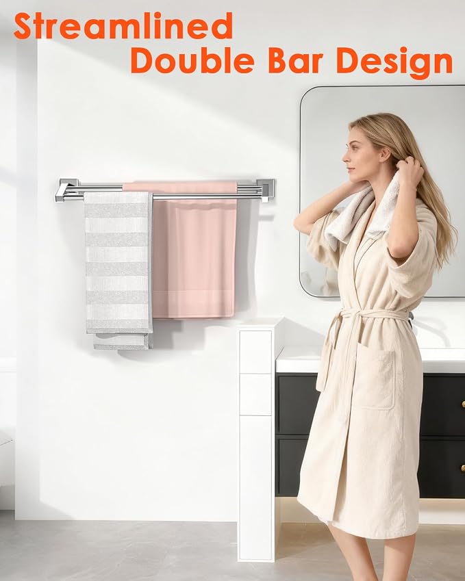 Alise Bath Double Towel Bars Towel Racks - Image 9