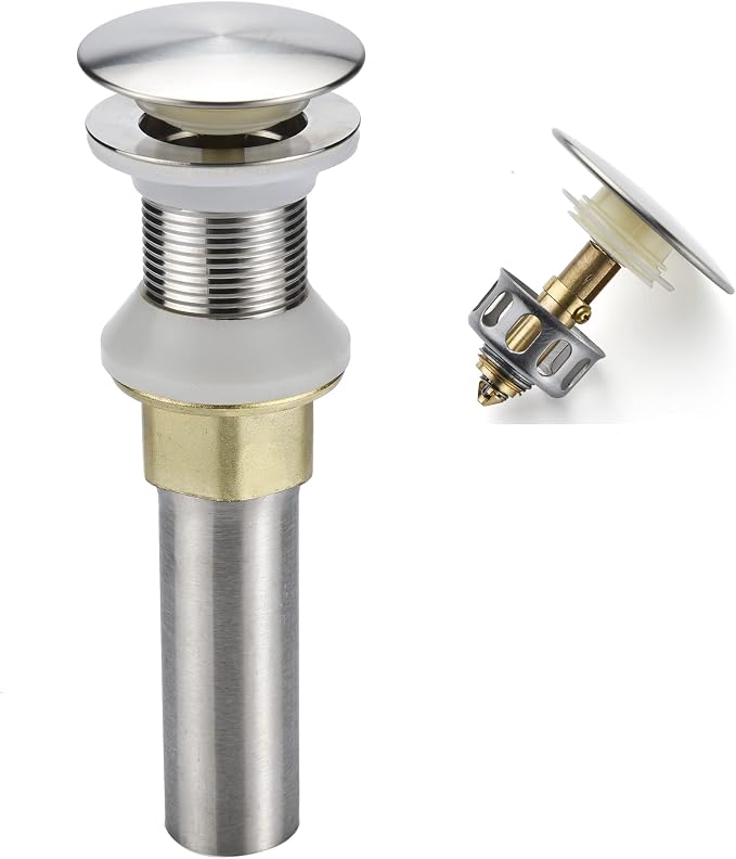 Bathroom Sink Drain, Drain Stopper Bathroom Sink Without Overflow, Pop Up Drain by Rockgoya