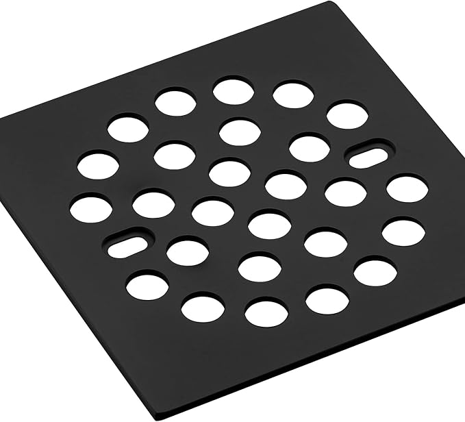 RRAJJ Square Improve 4-1/4 Inch Screw-in Shower Floor Drain Grate Strainer - Image 4