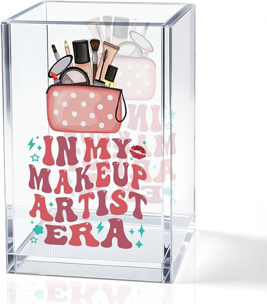 In My Makeup Artist Era Acrylic Cosmetic Holder, Funny Makeup Brush Holder Gifts by QYUVK