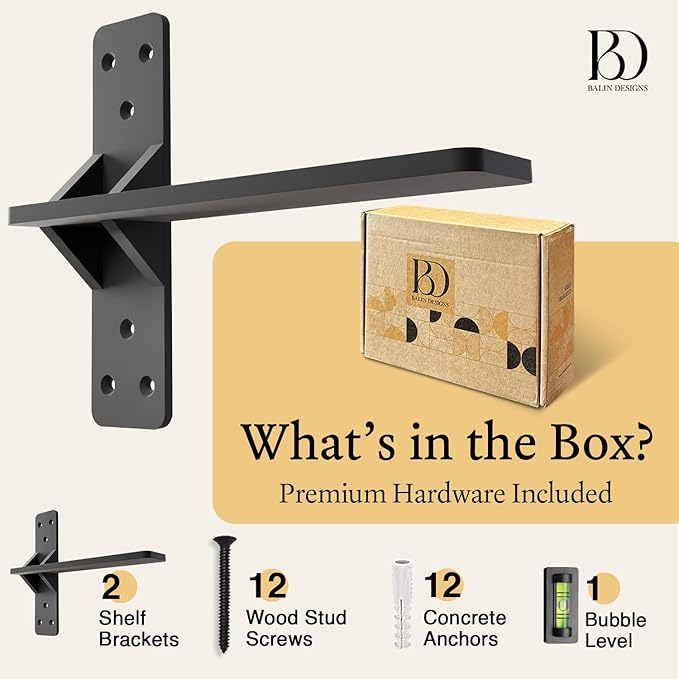 14 inch Floating Countertop Support Brackets by Balin Designs, Free hanging - Image 3