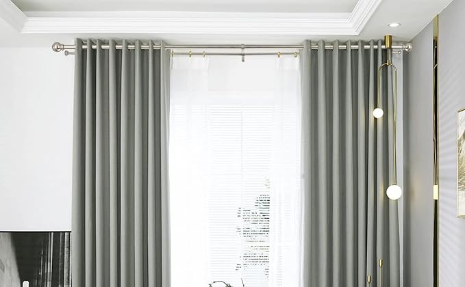 Double Curtain Rod 28 to 48 inch, Adjustable 1 inch Double Drapery Rod Rods - Image 6