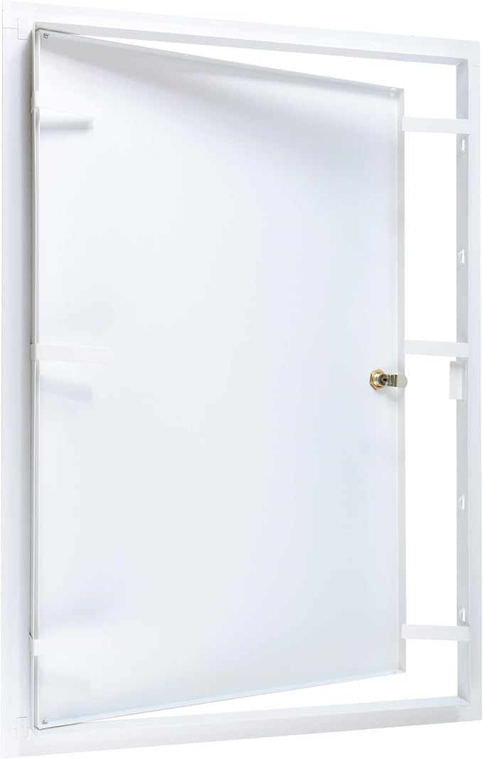 16" x 24" Lockable White Metal Access Panel. Service Shaft Door Panel - Image 3