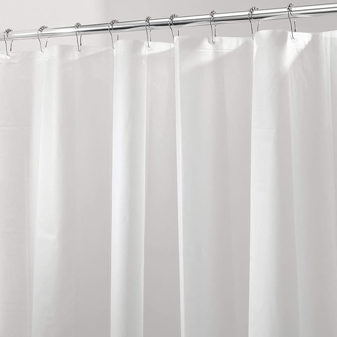 Clawfoot Tub Shower Curtain 108x72 Inch White Liner All Warp Around Extra Wide - Image 2