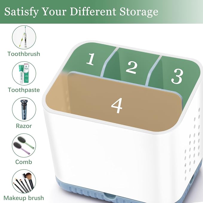 Toothbrush Holders for Bathrooms, Kids Electric Toothbrush and Toothpaste Holder - Image 5