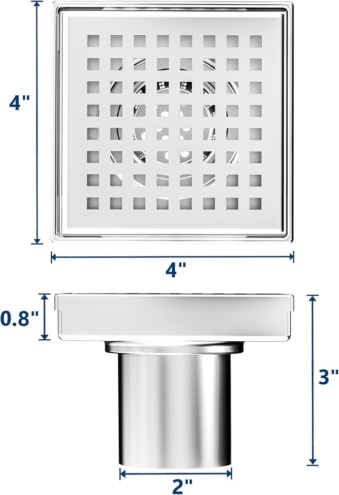 Neodrain 4-Inch Square Shower Drain - Image 4