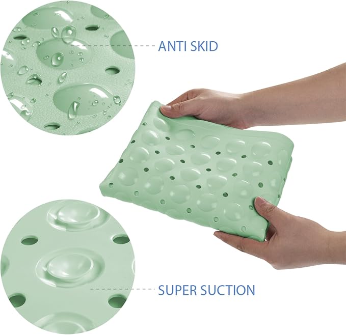 AmazerBath Bath Tub Mat, Medium Size 27.6 x 15 Inches Non-Slip Shower Mats - Image 2