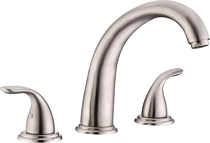 SUMERAIN Classic Roman Bathtub Faucet Brushed Nickel Tub Faucet 3 Hole 2 Handle by SUMERAINFAUCETS