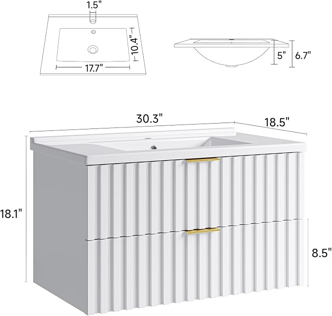 ONBRILL 30 Inch Bathroom Vanity - Image 2