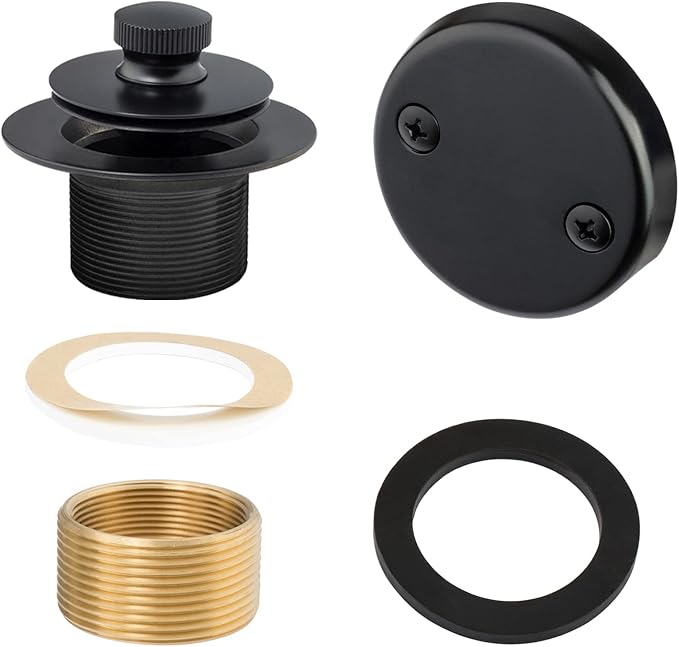 Matte Black Lift & Turn Tub Trim Set by Artiwell
