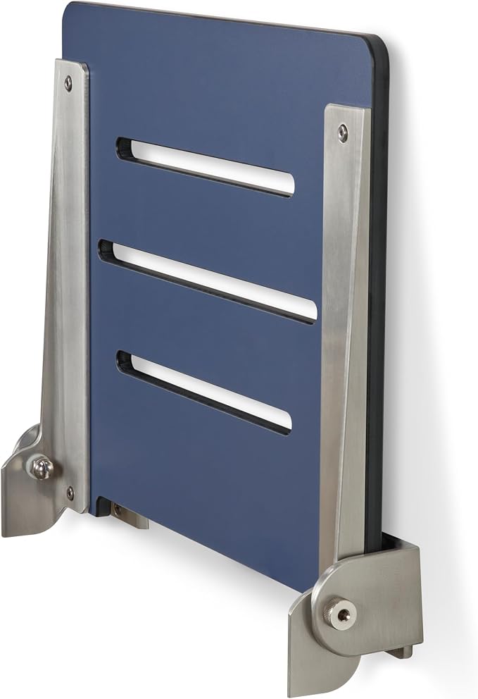 18 inch Silhouette Slimline Folding Wall Mount Shower Bench Seat - Image 10
