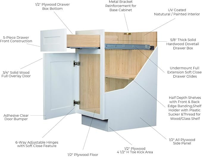 Corner Cabinet for Kitchen Bathroom, Solid Wood Frame - Image 9