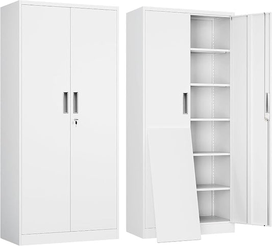 Metal Storage Cabinet, 71 Inch Tall Metal Storage Cabinet by YEEZER