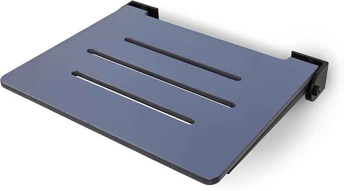 18 inch Silhouette Slimline Folding Wall Mount Shower Bench Seat - Image 7