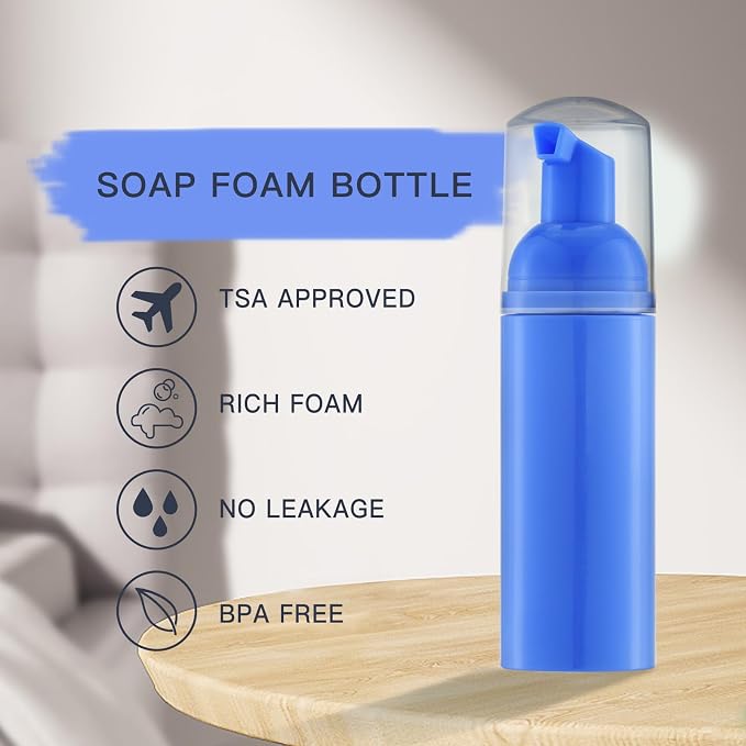 Tekson 3 PCS Soap Foam Bottle, Empty Travel Foaming Lash Shampoo - Image 5