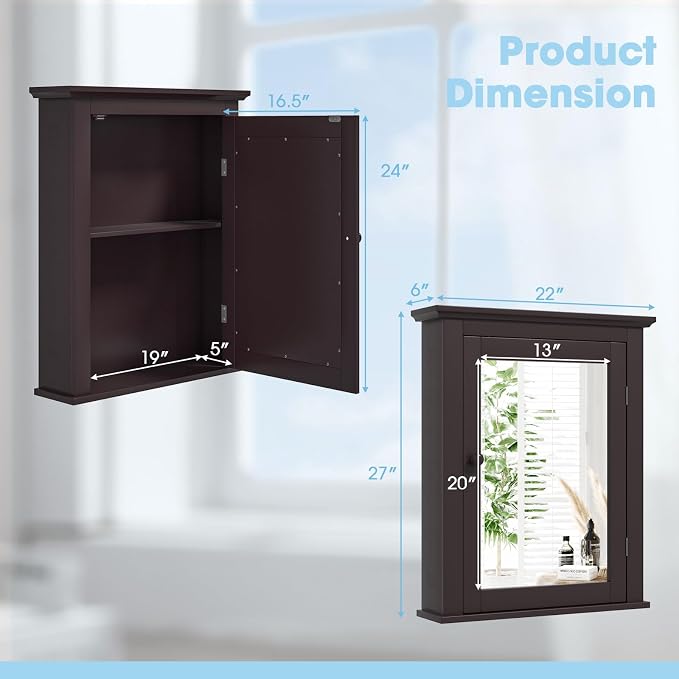 Safeplus Brown Medicine Cabinet - Image 3