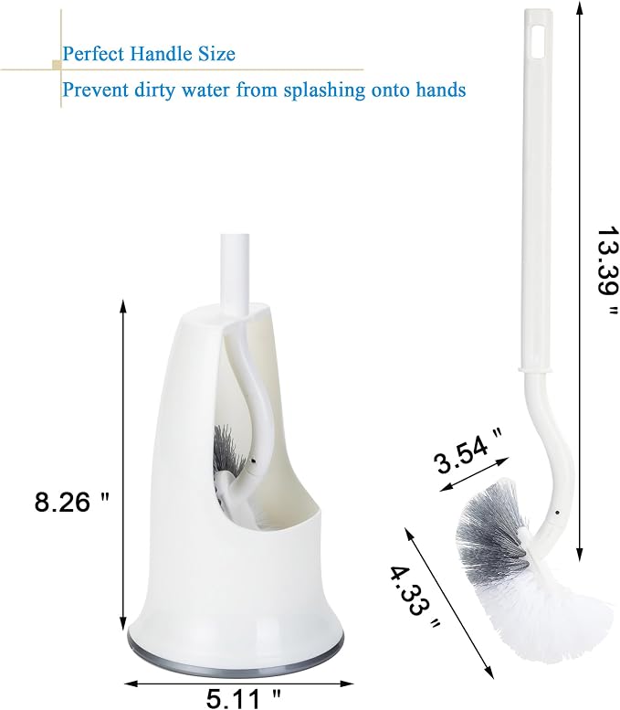 2 Pack Curved Toilet Bowl Brush - Image 2