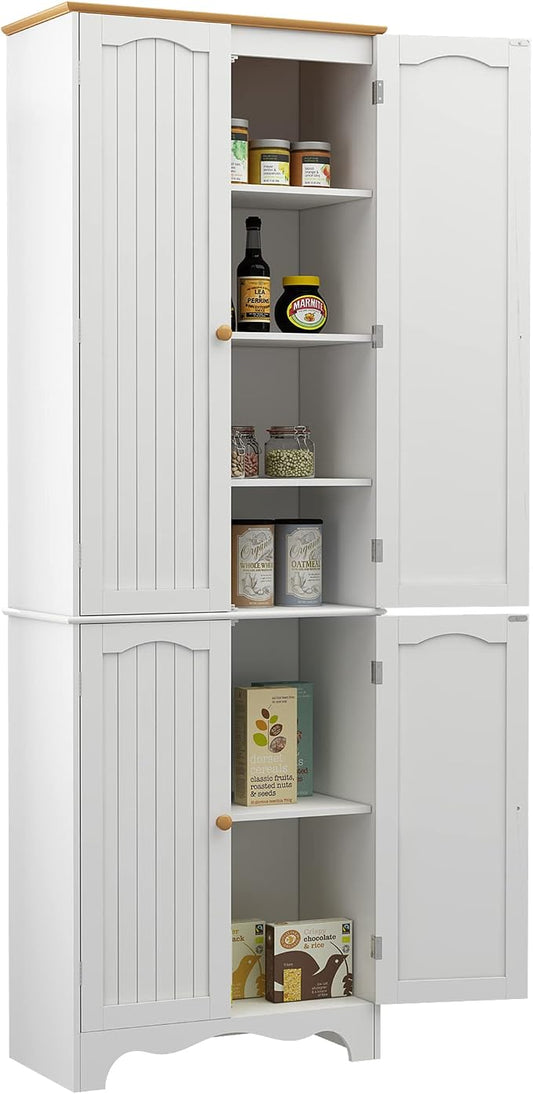Yusong 72'' Tall Kitchen Pantry Cabinet, Freestanding Storage Cabinet by Yusong