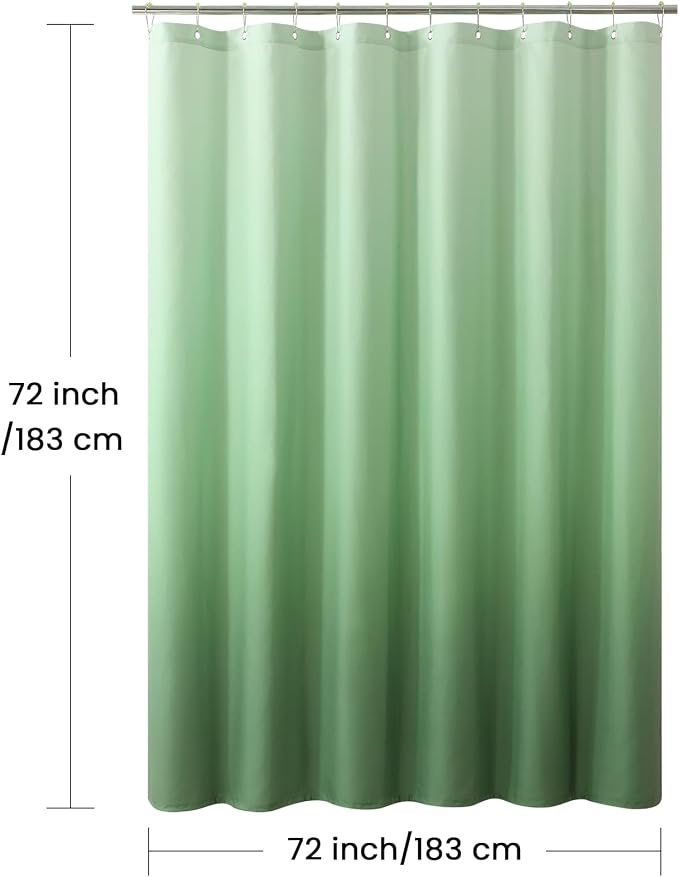 Fabric Shower Curtain, Sage Green Ombre Shower Curtains - Image 6