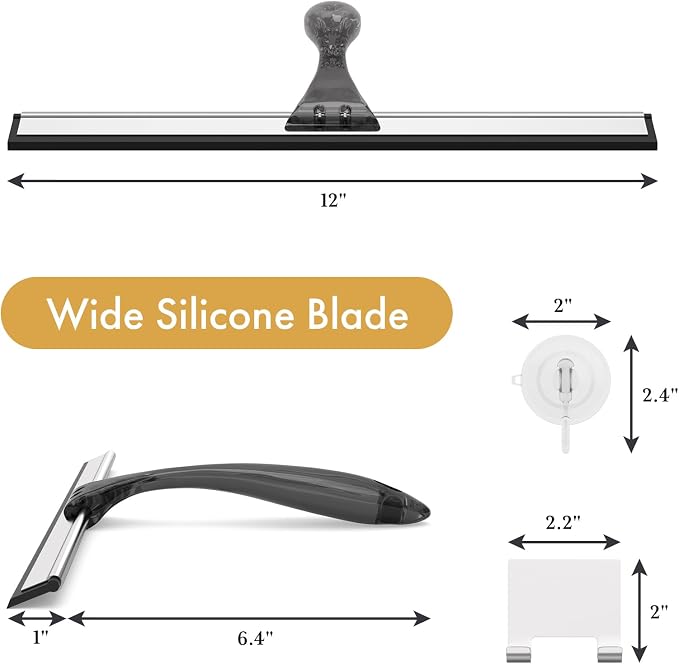 AmazerBath Shower Squeegee for Glass Doors, All-Purpose Squeegee - Image 2